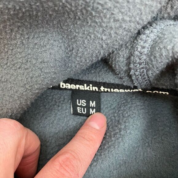BAERSkin Tactical Supply Co. Fleece Jacket Men's Medium Gray Hoodie Long Sleeve - Picture 8 of 11